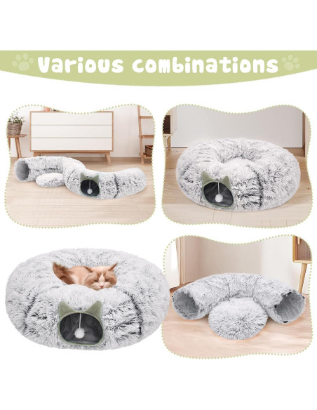 Cueva de Gato Donut CCKUU 200x100 cm Gris Lavable
