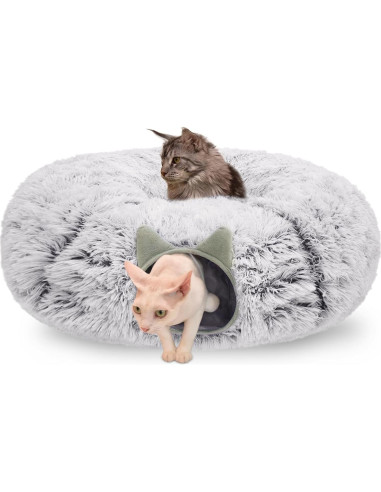 Cueva de Gato Donut CCKUU 200x100 cm Gris Lavable