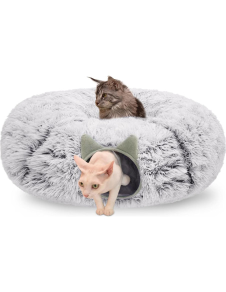 Cueva de Gato Donut CCKUU 200x100 cm Gris Lavable