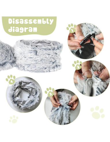 Cueva de Gato Donut CCKUU 200x100 cm Gris Lavable