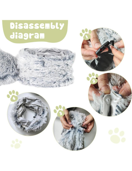 Cueva de Gato Donut CCKUU 200x100 cm Gris Lavable