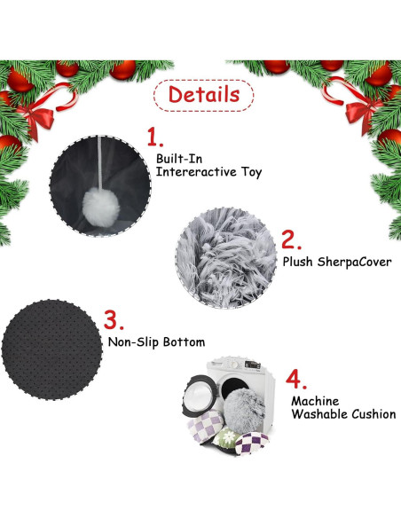 Cueva de Gato Donut CCKUU 200x100 cm Gris Lavable