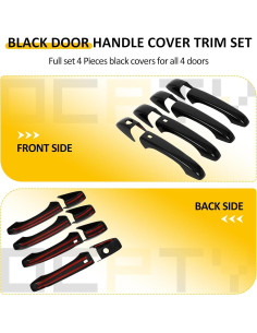 Cubiertas de Manijas de Puerta OCPTY 4 Unidades para Jeep y Dodge 2