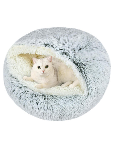 Cama para Gato Arquiel con Capucha Redonda 50.8 cm Gris