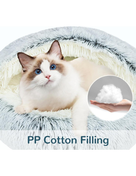Cama para Gato Arquiel con Capucha Redonda 50.8 cm Gris