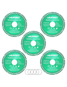 Paquete de 5 Discos Indestructibles 10.16 cm AUPREX Verde