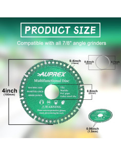 Paquete de 5 Discos Indestructibles 10.16 cm AUPREX Verde 2