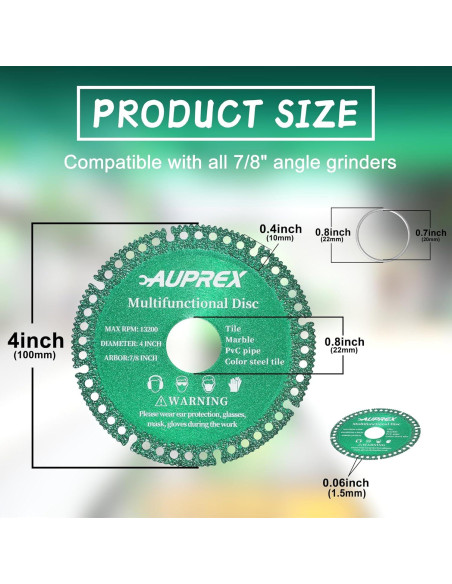 Paquete de 5 Discos Indestructibles 10.16 cm AUPREX Verde