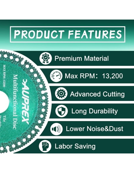 Paquete de 5 Discos Indestructibles 10.16 cm AUPREX Verde