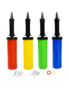 Set 4 Bombas de Globo Inflador Manual Janef - Colores Variados