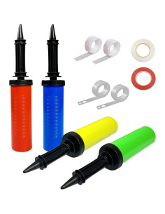 Set 4 Bombas de Globo Inflador Manual Janef - Colores Variados 2