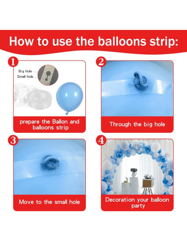 Set 4 Bombas de Globo Inflador Manual Janef - Colores Variados