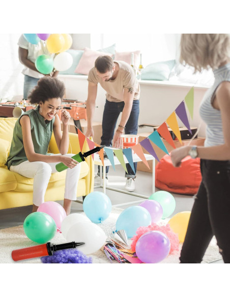 Set 4 Bombas de Globo Inflador Manual Janef - Colores Variados