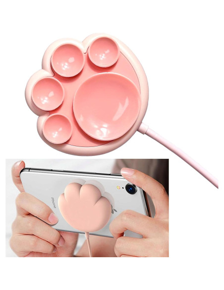 Cargador Inalámbrico 15W Rosa Gato CXIBIKL para iPhone