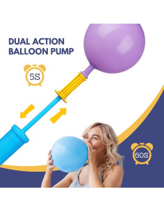 Bomba de Globo Manual Miliocry - Inflador Dual Bidireccional 2