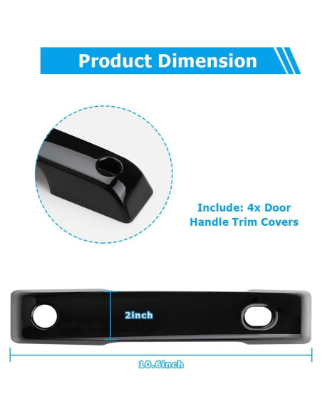 Cubierta de Manija de Puerta DLOVEG para Ford F150 2021-2024
