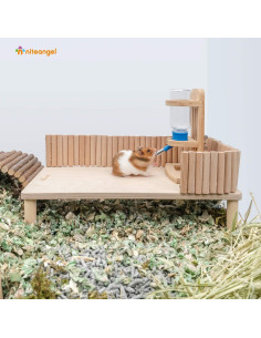 Plataforma de Madera Niteangel para Hámsters y Pequeños Animales - 39.88x18.03 cm 2
