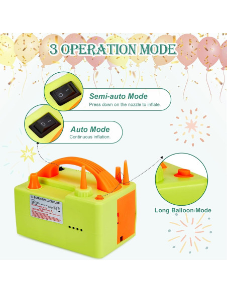 Bomba de Aire Eléctrica AGPTEK 3-en-1 para Globos 500W