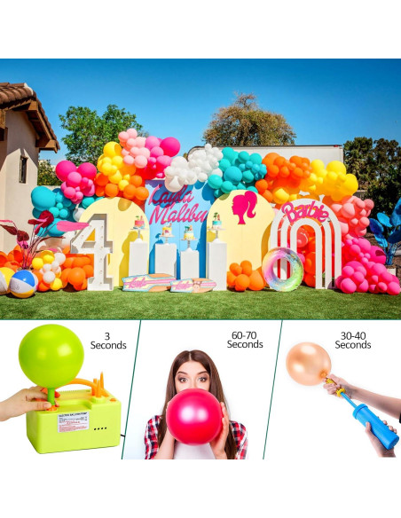 Bomba de Aire Eléctrica AGPTEK 3-en-1 para Globos 500W