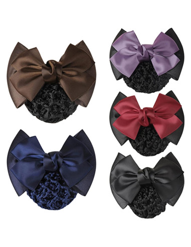 Clip para el cabello Pro Bow Barrette negro elástico 11.5x7.2cm