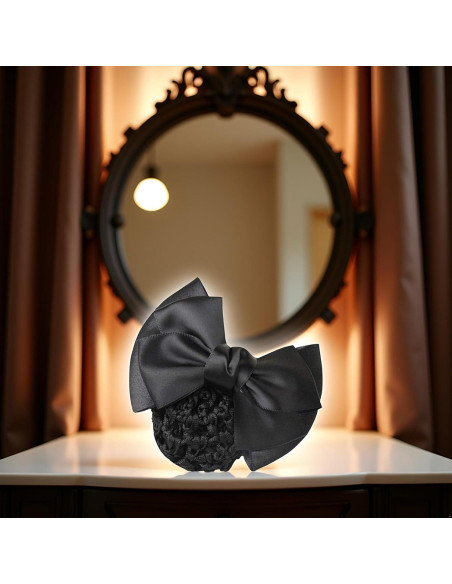 Clip para el cabello Pro Bow Barrette negro elástico 11.5x7.2cm