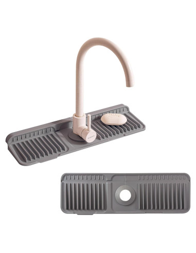 Protector de Salpicaduras de Silicona ZJWZLG 44.96x14.48cm Gris