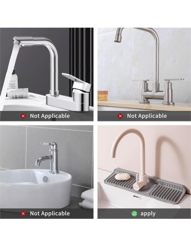 Protector de Salpicaduras de Silicona ZJWZLG 44.96x14.48cm Gris