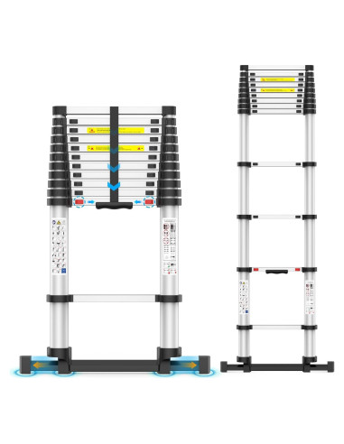 Escalera Telescópica UC UP CLIMBER 4.72m con Estabilizadores