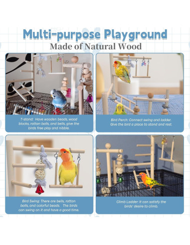 Parque de Aves PINVNBY 22x15x24 cm Juguete para Loros