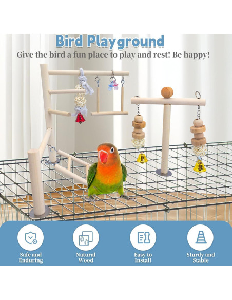 Parque de Aves PINVNBY 22x15x24 cm Juguete para Loros