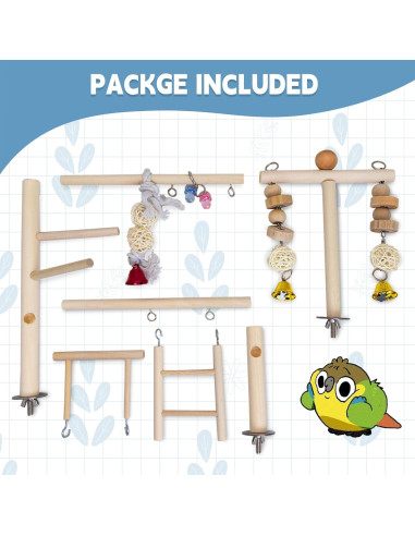 Parque de Aves PINVNBY 22x15x24 cm Juguete para Loros