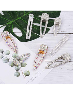 Paquete de 8 Clips para Cabello Messen con Rhinestones Brillantes 2