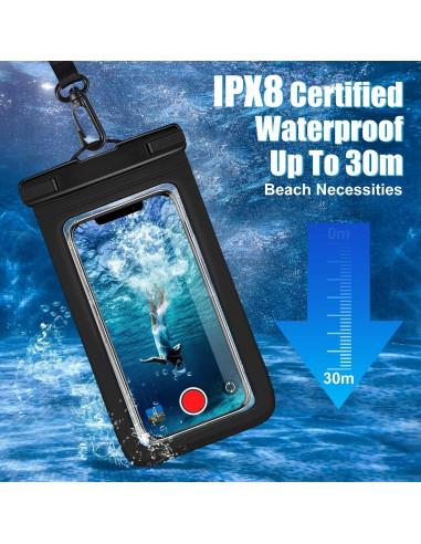 Paquete de 5 Fundas Impermeables IPX8 para Smartphone