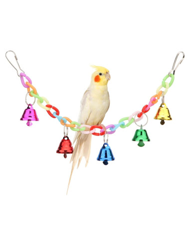 Puente Colgante para Hámster y Loro Hypeety con Campanas