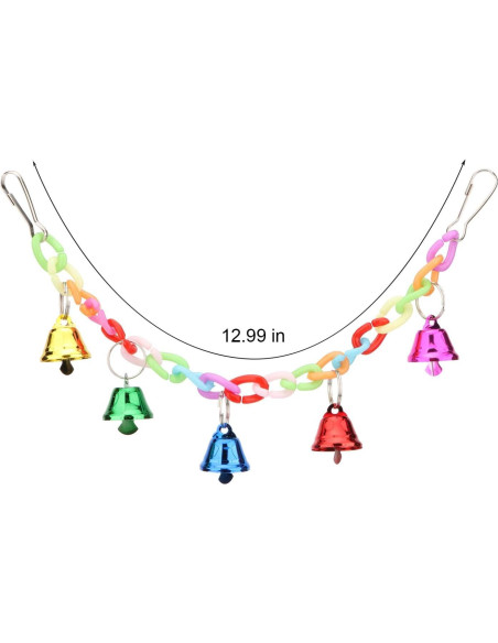 Puente Colgante para Hámster y Loro Hypeety con Campanas