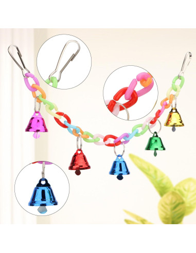 Puente Colgante para Hámster y Loro Hypeety con Campanas