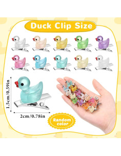 30 Clips para el Cabello de Pato Brillantes Luinabio 2