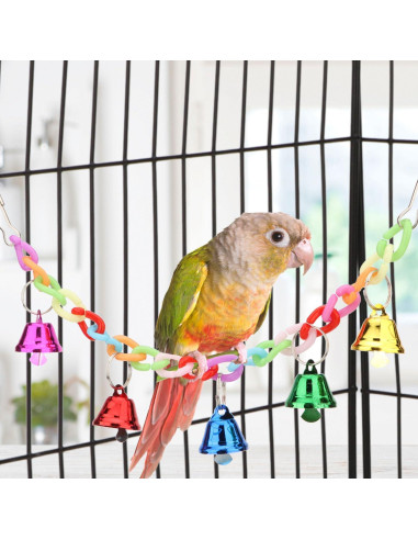 Puente Colgante para Hámster y Loro Hypeety con Campanas