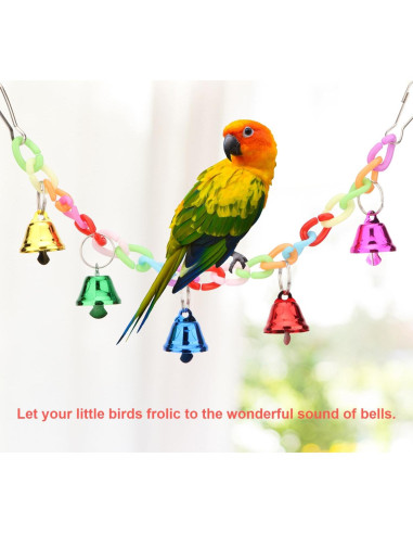 Puente Colgante para Hámster y Loro Hypeety con Campanas