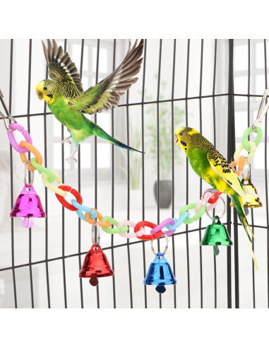 Puente Colgante para Hámster y Loro Hypeety con Campanas