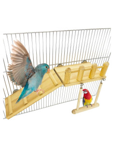Escalera y Columpio de Madera para Periquitos CAREUPET