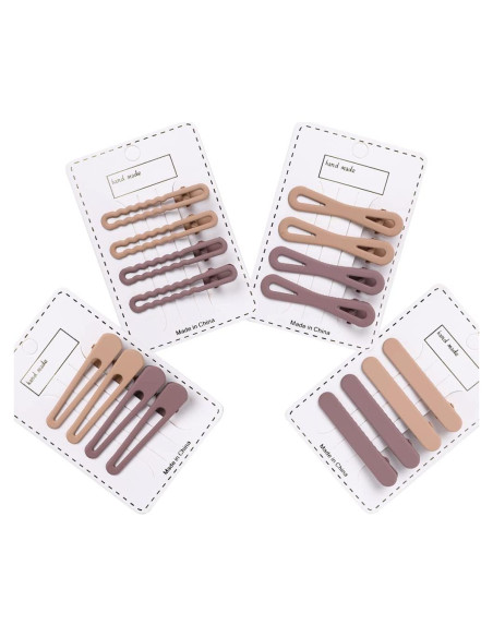 16 Clips de Pelo Antideslizantes Yerpkefey Café Claro para Mujeres