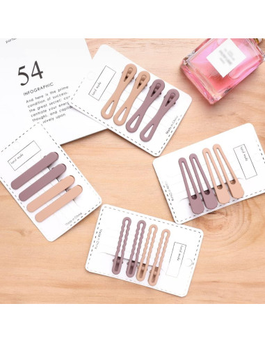 16 Clips de Pelo Antideslizantes Yerpkefey Café Claro para Mujeres