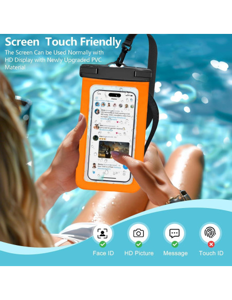 Paquete de 5 Fundas Impermeables IPX8 para Smartphone