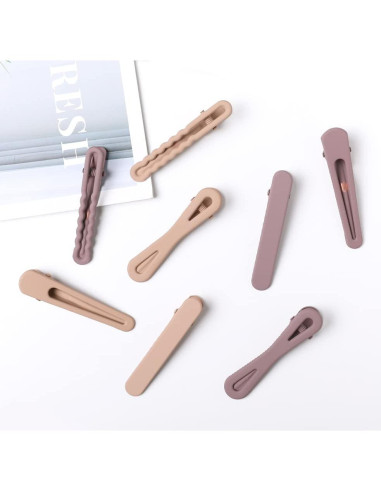 16 Clips de Pelo Antideslizantes Yerpkefey Café Claro para Mujeres