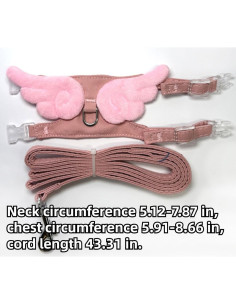 Arnés y Correa Ajustable para Hurones y Mascotas Pequeñas Rosa 2