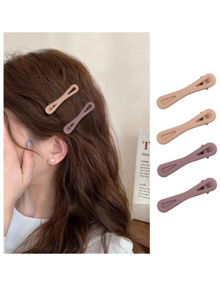 16 Clips de Pelo Antideslizantes Yerpkefey Café Claro para Mujeres