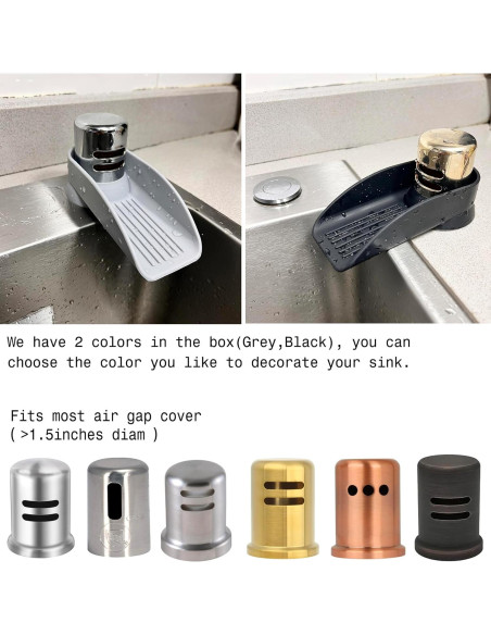 Cubierta de Salida de Aire para Lavavajillas NLDSDSPH - Silicona Gris y Negro