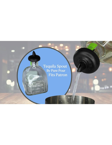 Vertedor de Tequila Pure Pour - Antigoteo para Botellas Acampanadas