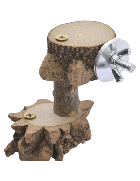 Juguete para Periquitos Luonfels con Escalera de Madera 4 Pasos